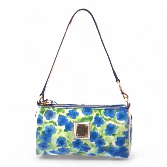 Dooney & Bourke Handbags - Dooney & Bourke Mini Barrel Bag Hydrangea Floral Coated Canvas Y2K Vintage